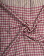 Red Pashmina Wool Natural Check Stole – Soft Lightweight Luxury Wrap