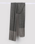 Black Pashmina Wool Natural Check Stole
