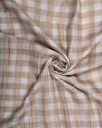 Cream Pashmina Wool Natural Check Stole – Lightweight Luxury Winter Wrap
