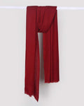 Maroon Pashmina Wool Diamond Weave Stole – Elegant Lightweight Luxury Wrap