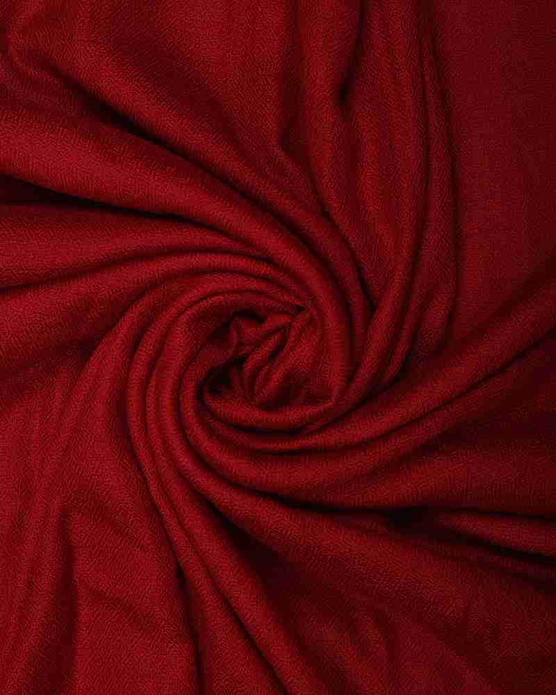 Maroon Pashmina Wool Diamond Weave Stole – Elegant Lightweight Luxury Wrap
