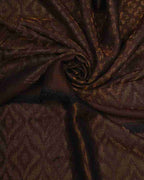 Brown Pashmina Wool Self Zari Stole