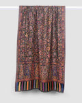 Green Pashmina Wool Kani Stole – Handcrafted Luxury Winter Shawl