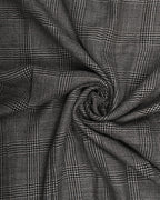 Black Pashmina Wool Natural Check Stole