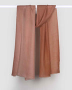 Pashmina Wool Diamond Weave Ombre Muffler in Light Brown – Soft Lightweight Luxury